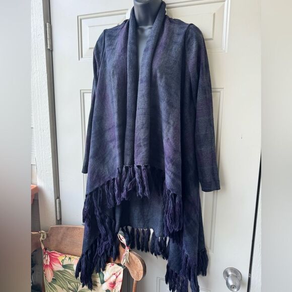 Lafayette 148 Cardigan Sweater Women's size Small 100% Merino Wool Tye Dye - Picture 2 of 10